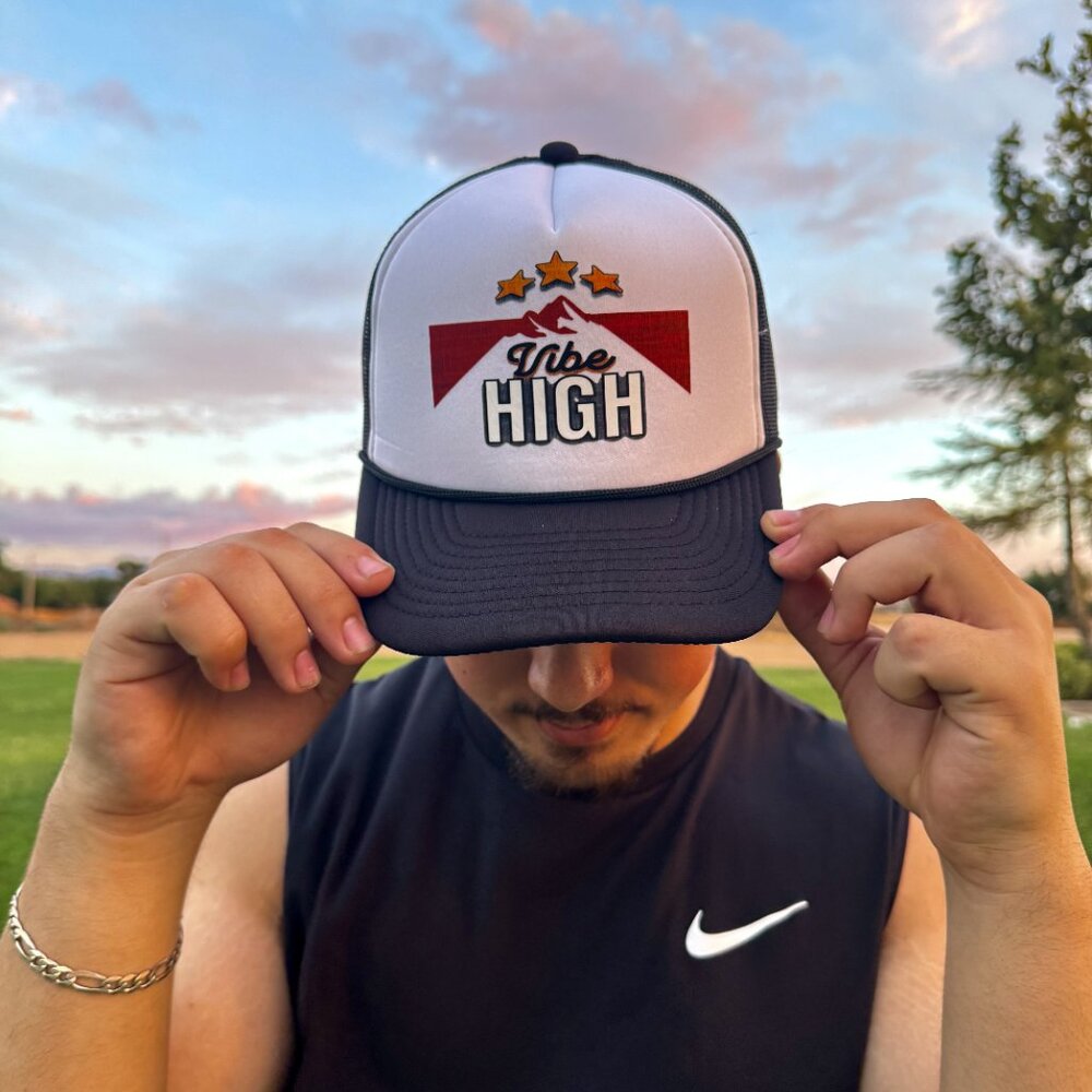 Vibe High – Mid Profile 5 Panel Foam Trucker Hat